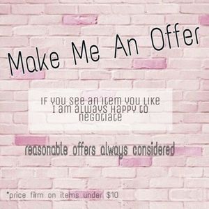 MAKE ME AN OFFER